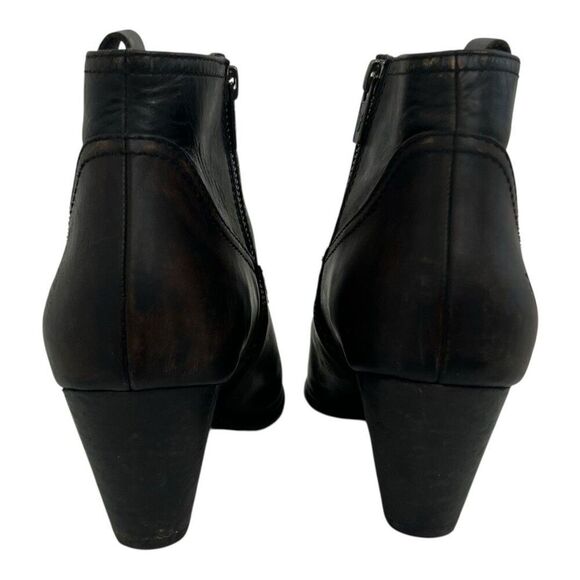 Frye Reina Bootie Womens Size 8 Black Distressed Leather Western Ankle Zip - Picture 5 of 7